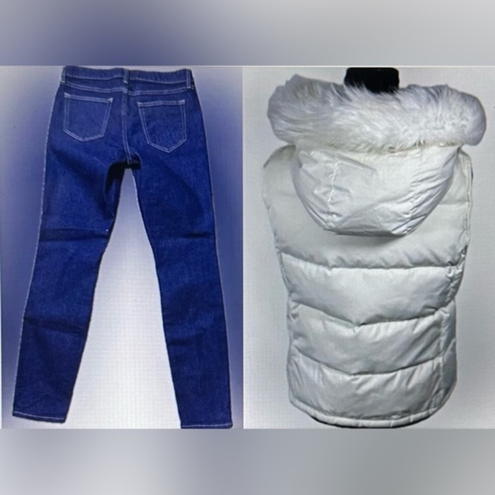 Gap Jeggs & Vest Set. Down Puffer Vest Med / Denim Favorite Jeggings 2/26